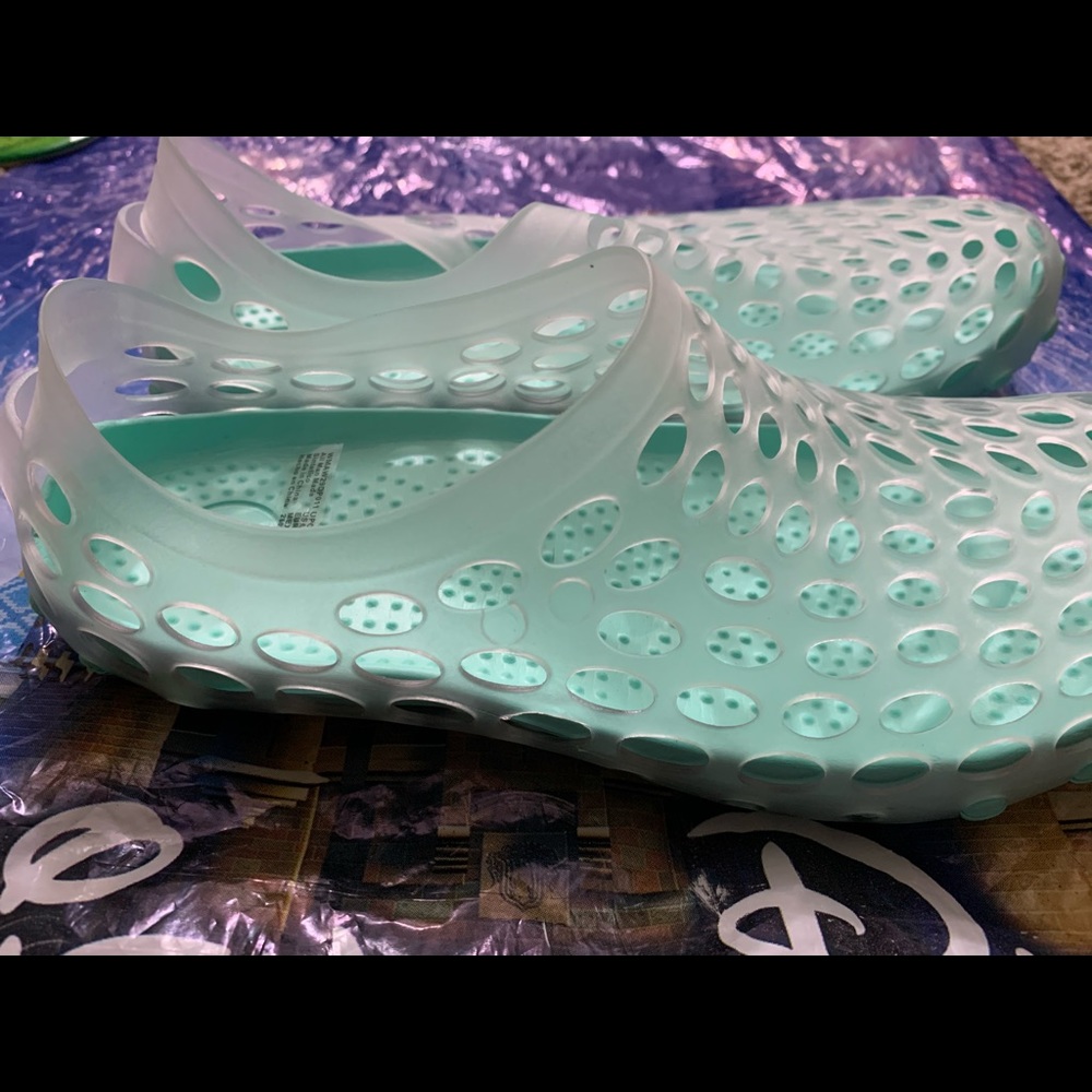 Crocs mint coloured
